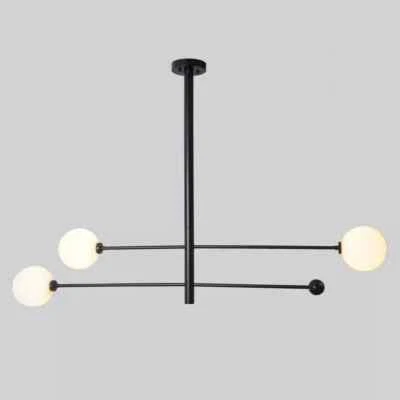 Globo de luz grande Mid Century Stilnovo negro redondo latón Sputnik industrial chic Foto 1 de 4