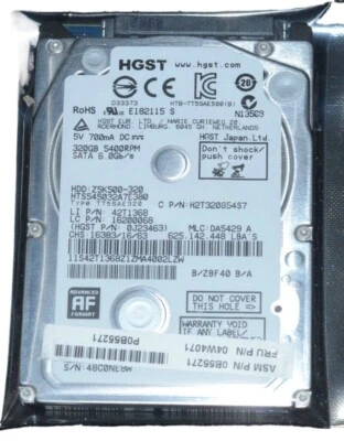 HGST Z5K500-320 320GB HTS545032A7E380 5400RPM SATA 2.5" Laptop HDD Hard Drive - Image 1 of 4