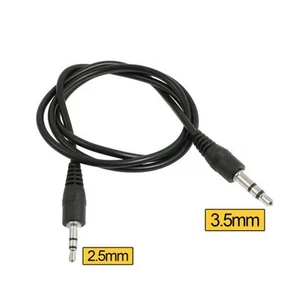 Universal Kurz 2,5mm Stecker auf 3,5mm Stecker Audio Aux Kabel Leitung M/M Länge 50cm - Bild 1 von 2