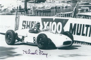 FIRMATO MICHAEL MAY COLONIA LOTUS 18 MONACO GP 1961 F1 FOTO AUTOGRAFO - Foto 1 di 3