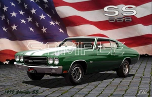 1970 Chevelle SS396 American Muscle Print - Imagen 1 de 1