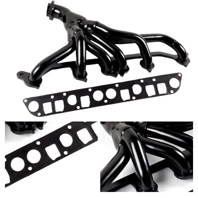 Cabezal colector de acero inoxidable para Jeep Wrangler Cherokee 1991-99 4,0 L L6 TJ YJ negro Foto 1 de 4