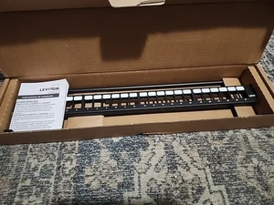 Leviton 132-49255-H24 QuickPort Patch Panel 24-Port 1RU Cable Management Bar - Picture 1 of 2
