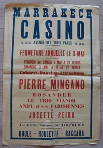 Pierre MINGAND Spectacle Casino de MARRAKECH 1953 - Air France - MAROKKO - Rosander - Bild 1 von 7