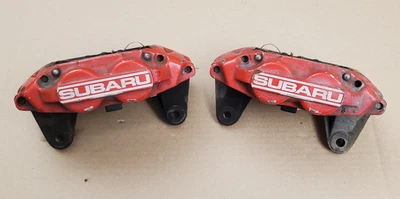 02-07 SUBARU IMPREZA WRX FRONTCALIPERS FRONT 4 POT PISTON BRAKE CALIPERS OEM - Image 1 of 4