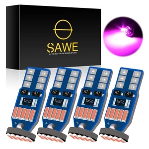 4 x Pink 3014 15SMD LED Dome Map RV Light Bulbs 168 194 T10 W5W 2821 921 +TOOL - Foto 1 di 6