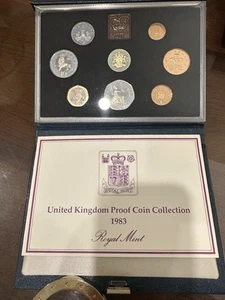 1983 United Kingdom Proof 8 Coin Collection Royal Mint Presentation Case COA B57 - Picture 1 of 7