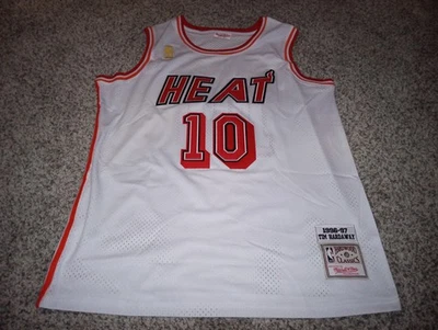 Miami Heat Tim Hardaway Mitchell & Ness Hardwood Classics White 1996/97 Jersey L - Image 1 of 4
