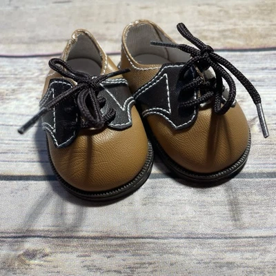 American Girl Kit Kittredge School Outfit Brown Oxford Saddle Shoes Tie - Image 1 of 4