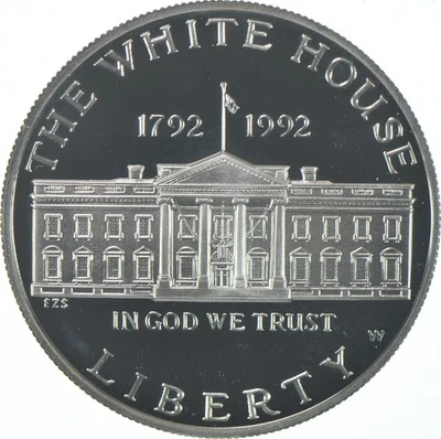 1992-W Proof White House Commemorative Silver Dollar $1 *8597 - Image 1 of 3