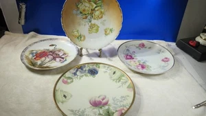 VINTAGE Mismatched China DESSERT SALAD PLATES  Floral Assorted Designs Set Of 4 - Picture 1 of 10