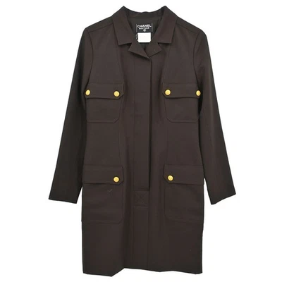 Chanel Single Breasted Jacket Brown 96A #38 154638 - Image 1 of 4