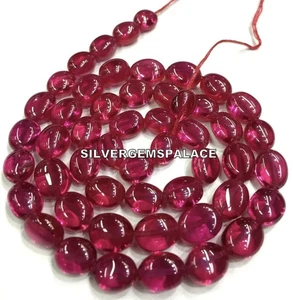 AAAA+QUALITY Extremely Beautiful Corundum Beads Smooth Ruby Oval Gemstone Beads. - Bild 1 von 10