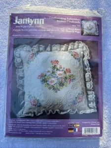 Janlynn Candlewicking Kit Bordado Playa Rosas Funda de Almohada 14x14 04-765 Nuevo - Imagen 1 de 6