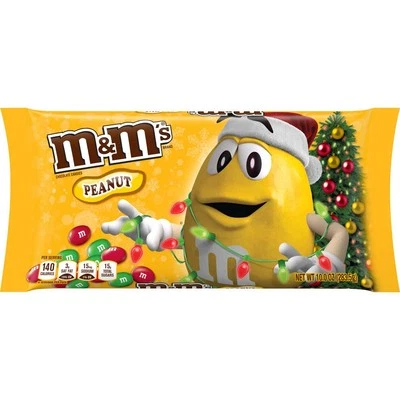 M&M'S Holiday Peanut Chocolate Christmas Candy, 10-ounce Bag - Image 1 of 4
