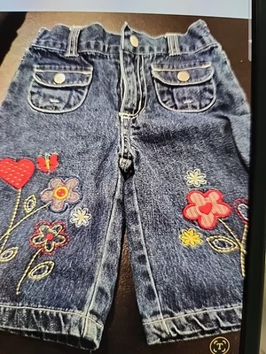 Jeans elegantes para niñas de 12 m (gloria descolorida) Foto 1 de 3
