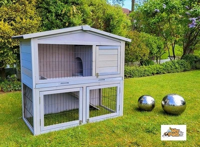 MYPETS® Hasenstall KLOPFER XL Kleintiergehege Kaninchenstall Käfig Hase Stall Gehege