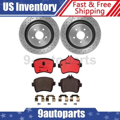 Kit freno trasero Brembo rotores pastillas cerámicas para Mercedes-Benz CLA45 AMG 2014-2018 Foto 1 de 4