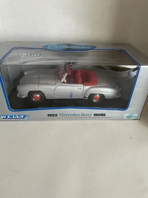 Classic ￼ 190 Sl Mercedes-Benz Gray With Cream Interior 118 Scale Mib - Image 1 of 3