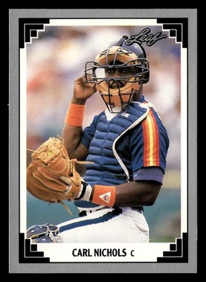 Carl Nichols 1991 Leaf #217 Houston Astros BASEBALL *211 - Image 1 of 2