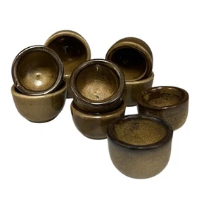 Set of 10 Vintage French Ceramic Escargot Cups, Small Snail Serving Pots (B66) - Picture 1 of 10