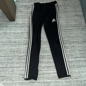 adidas Youth Kids' Athletic Jogger Pants Black/White, Size Large - Picture 1 of 5
