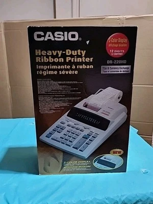 Casio DR220HD 12 Digit Heavy Duty Digital Electric Printer Calculator Brand New  - Image 1 of 4