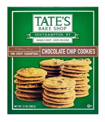 Nueva caja de galletas con chispas de chocolate Fresh Tate's Bake Shop - 21 OZ, precio a granel Foto 1 de 4