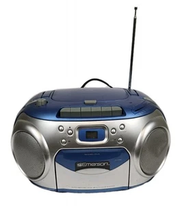 Emerson Model PD6548BL CD & Cassette Player Portable Boombox Works w/video - Picture 1 of 8