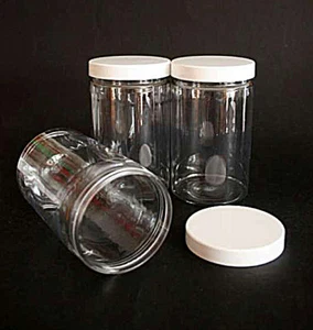 Barattolo in plastica in PET altamente trasparente 400 ml 100 pezzi - Foto 1 di 1