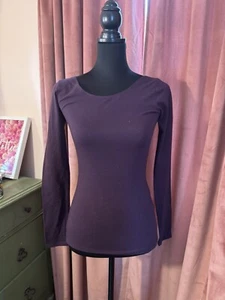 Size Sm Plum Purple Long Sleeved Shirt From Garage New W/Tags Cut Outs On Back - Picture 1 of 3