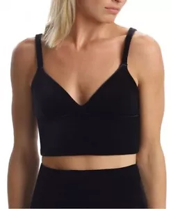 Commando Velvet Longline Bralette - Black / Size S/M - Picture 1 of 4