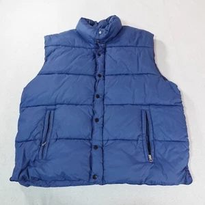 Old Navy Puffer Vest Mens 2XL XXL Blue Outdoor Hike Camp Bubble Sleeveless Top - Picture 1 of 16