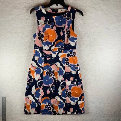 Vestido Vaina Para Mujer Boden Multicolor Sin Mangas Estilo Retro Estampado Floral Talla 4 Foto 1 de 4