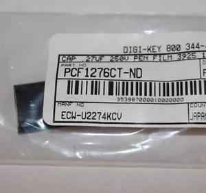 Panasonic ECW-U2274KCV Metallized Film PEN Capacitor 0.27µF 250V 10% SMD 3925 - Picture 1 of 2