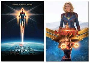 CAPTAIN MARVEL Película - Tarjeta promocional 4 - Brie Larson Samuel Jackson - Imagen 1 de 1