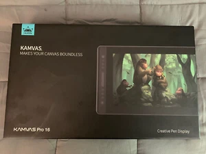 Huion Kamvas Pro 16 Graphics Drawing Tablet - Black - Picture 1 of 5