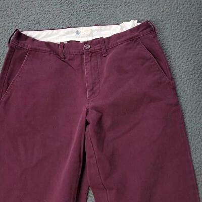 J Crew Chino Pants Mens 30x30 Burgundy  Khaki Cotton Purple Casual Preppy - Image 1 of 4