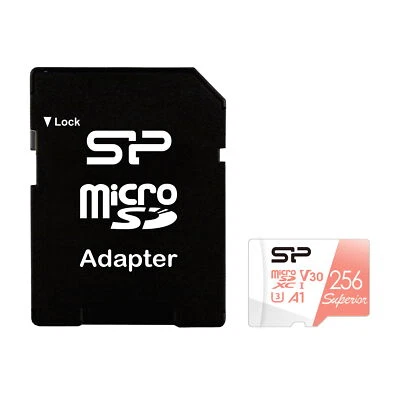 256GB Silicon Power Superior microSDXC UHS-I 4K Ultra HD Memory Card - Image 1 of 3