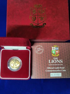 🌟 2005 British & Irish Lions Rugby Tour $10 New Zealand Reverse Proof Gold Coin - Picture 1 of 4