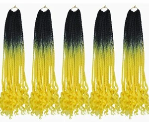 MSCHARM 5 Packungen 22 Strähnen/Pack Hochtemperatur gehäkelt lockige Enden ombre Haar  - Bild 1 von 2