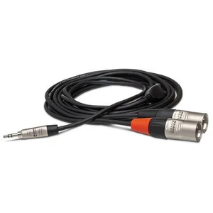 Hosa HMX-015Y 15-foot Pro Stereo Breakout 3.5" TRS to Dual XLR Male Cable 15ft - Picture 1 of 4