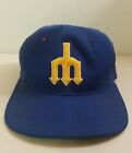 Vintage Seattle Mariners Old Logo New Era Dupont Visor Medium Large Hat Cap Blue