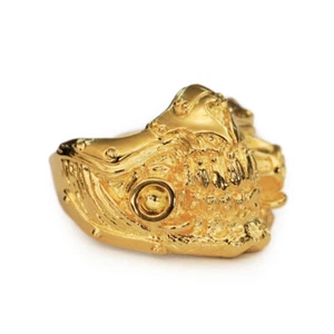 Gold Plated Brass MAD MAX Immortan Joe Rings Punk Jewelry GP149D US Size 7~15 - Picture 1 of 29