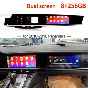 12.3"Android Car Radio For Porsche Panamera 2010-2016 Dual Screen Stereo Carplay - Picture 1 of 12