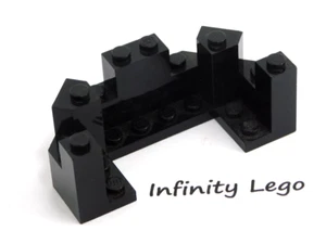 LEGO Black Brick 4 x 8 x 2.3 Turret Top Castle Wall / Tower (6066)  - x1 - Picture 1 of 2