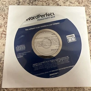 Word Perfect Productivity Pack 0CD940 CD Disc Sealed - Picture 1 of 2