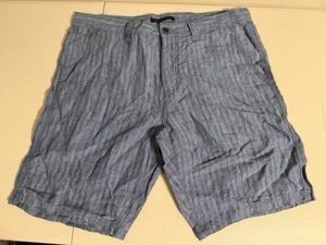 John Varvatos | Herren 34 | Blau 100 % Leinen Flatfront Shorts - Bild 1 von 7
