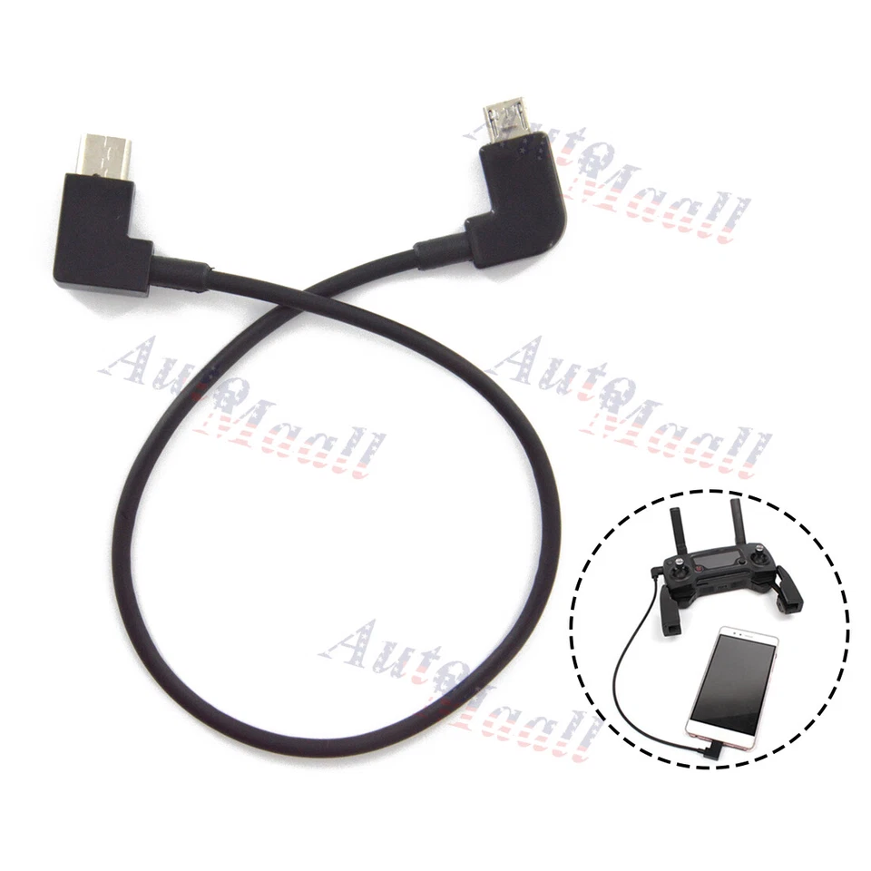 Cable USB OTG para DJI MAVIC PRO AIR Spark RC Samsung Galaxy S9 S8 Note 8 9 A3 A5 Foto 1 de 4