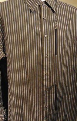 Camisa polo masculina Beverly Hills manga longa listrada marrom manga longa 3XL - Imagem 1 de 3